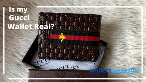 how to know if gucci wallet is real|Gucci wallet with coin pouch.